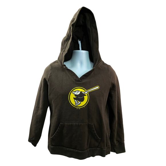Retro San Diego Padres Hoodie Small Brown Pullover Hoodie MLB Baseball - Picture 1 of 9